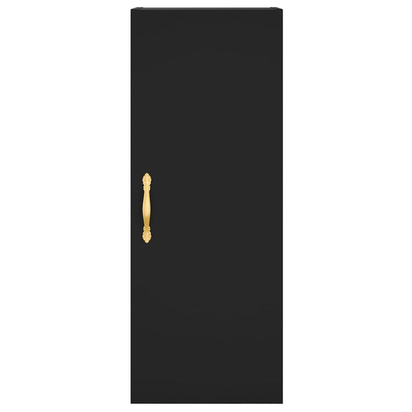 Kaappi musta 34,5x34x180 cm tekninen puu