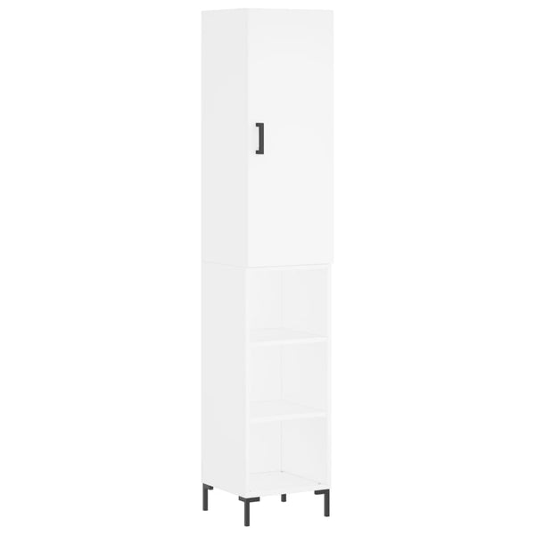 Kaappi valkoinen 34,5x34x180 cm tekninen puu