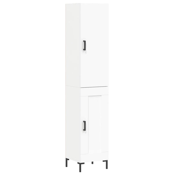 Kaappi valkoinen 34,5x34x180 cm tekninen puu