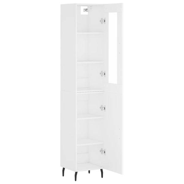 Kaappi valkoinen 34,5x34x180 cm tekninen puu