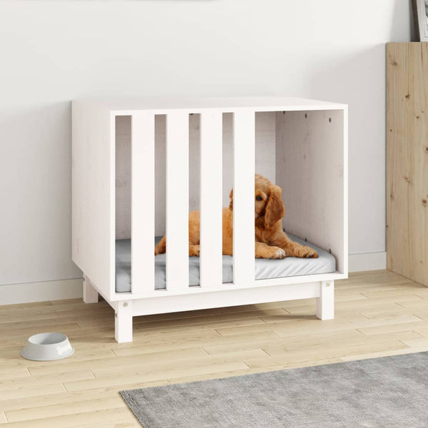Valkoinen koirankoppi Elveria 70x50x62cm (mänty)