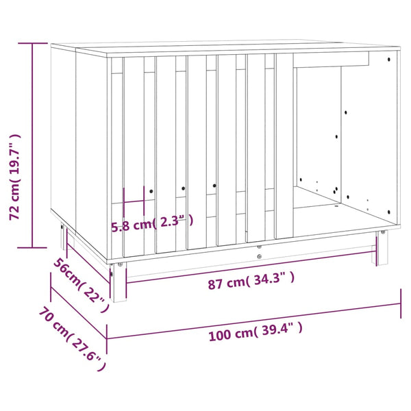 Koirankoppi Elveria 100x70x72cm (mänty)