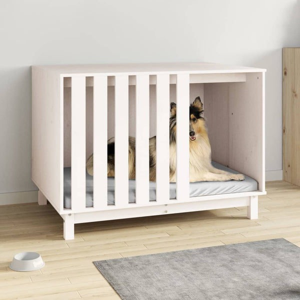 Valkoinen koirankoppi Elveria 100x70x72cm (mänty)