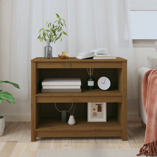 Kirjahylly hunajanruskea 80x35x68 cm täysi mänty