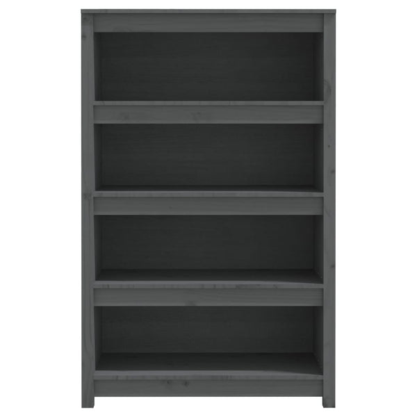 Kirjahylly harmaa 80x35x126 cm täysi mänty