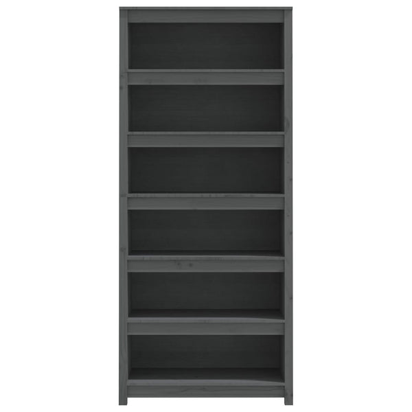 Kirjahylly harmaa 80x35x183 cm täysi mänty