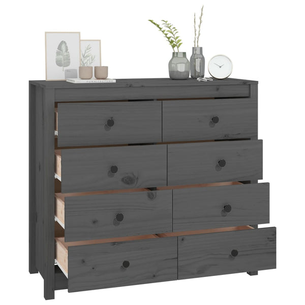 Senkki harmaa 100x40x90 cm täysi mänty