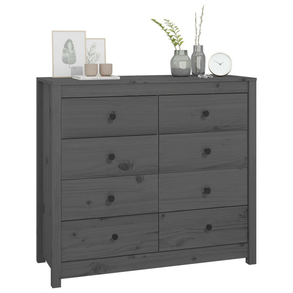Senkki harmaa 100x40x90 cm täysi mänty