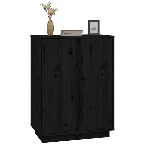 Senkki musta 60x35x80 cm täysi mänty