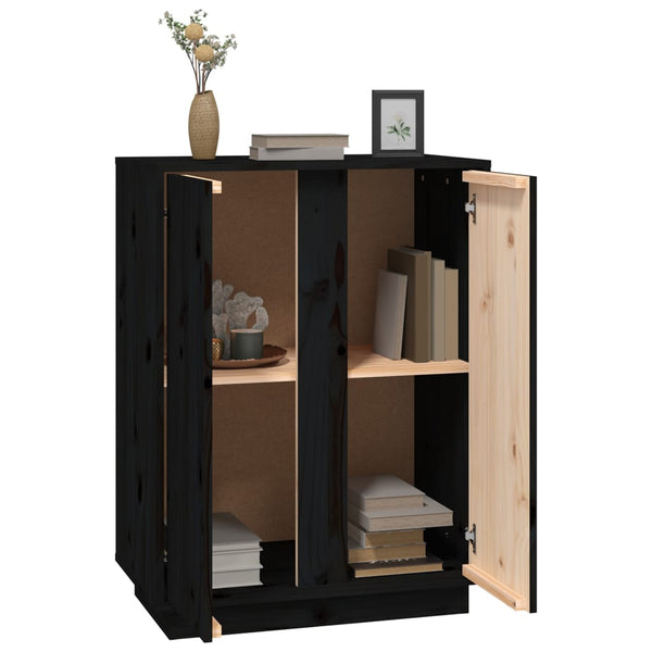 Senkki musta 60x35x80 cm täysi mänty