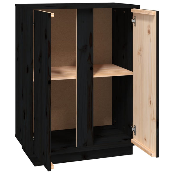 Senkki musta 60x35x80 cm täysi mänty