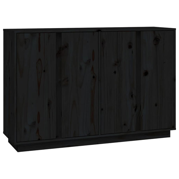 Senkki musta 120x35x80 cm täysi mänty