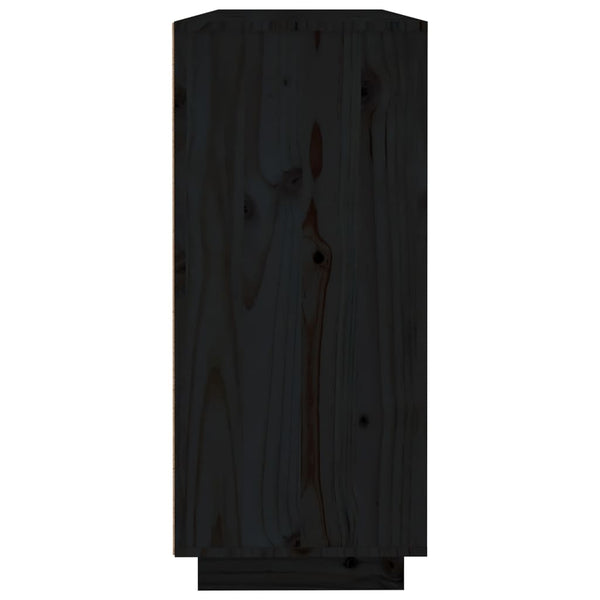 Senkki musta 120x35x80 cm täysi mänty