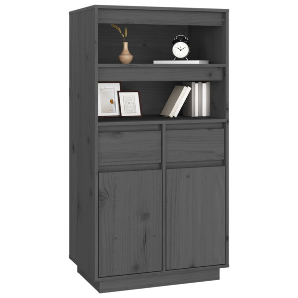 Kaappi harmaa 60x40x116,5 cm täysi mänty