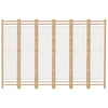 Kokoontaitettava tilanjakaja 6 paneelia 240 cm bambu ja kangas