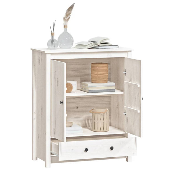 Kaappi valkoinen 83x41,5x100 cm täysi mänty