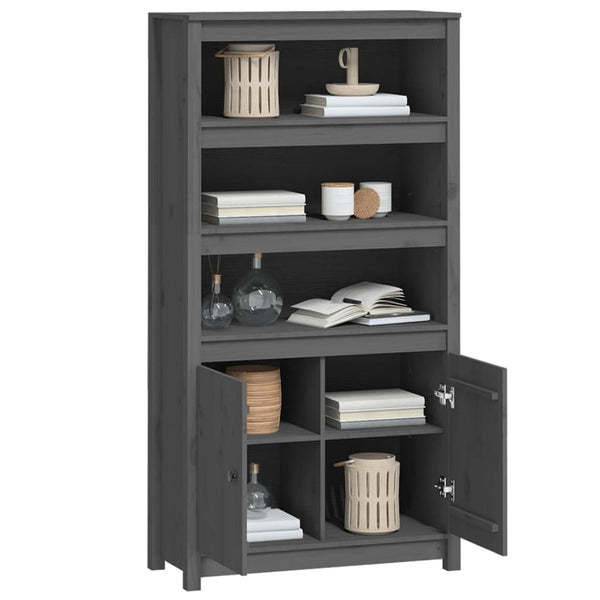 Kaappi harmaa 80x35x154 cm täysi mänty