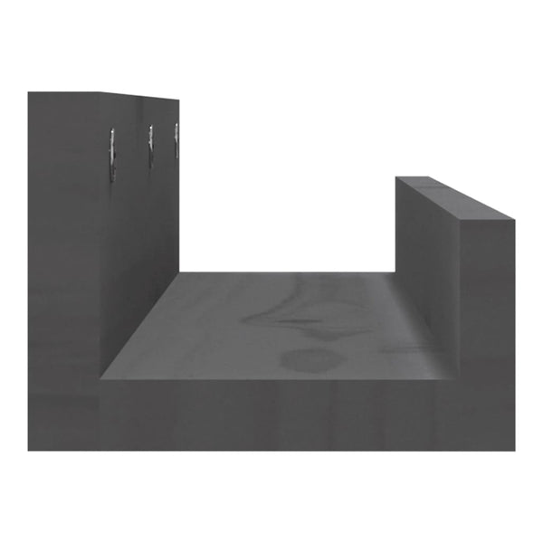 Seinähyllyt 2 kpl harmaa 50x12x9 cm täysi mänty