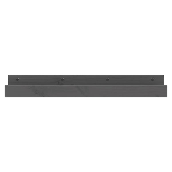 Seinähyllyt 2 kpl harmaa 80x12x9 cm täysi mänty
