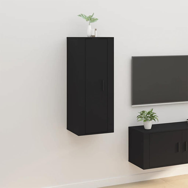 Seinäkiinnitettävä TV-taso musta 40x34,5x100 cm