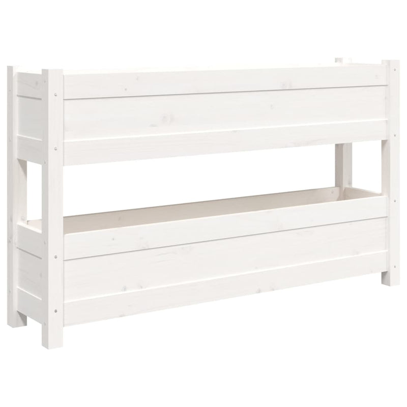 Valkoinen kukkalaatikko Anci 112x25x66cm (mänty)