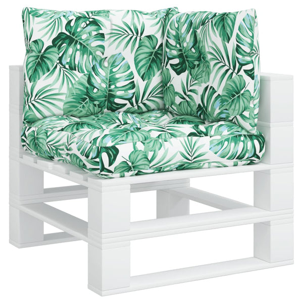 Lavatyynyt 3 kpl lehtikuvioitu kangas