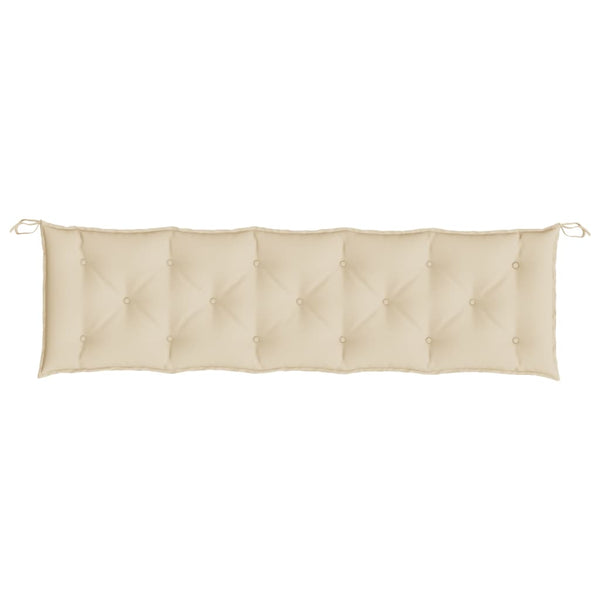 Puutarhapenkin pehmusteet 2 kpl beige 180x50x7 cm Oxford kangas