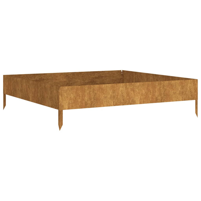 Corten teräs korotettu kukkalaatikko Fmircea 100x100x26cm