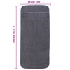 Rantapyyhkeet 2 kpl antrasiitti 60x135 cm kangas 400 GSM