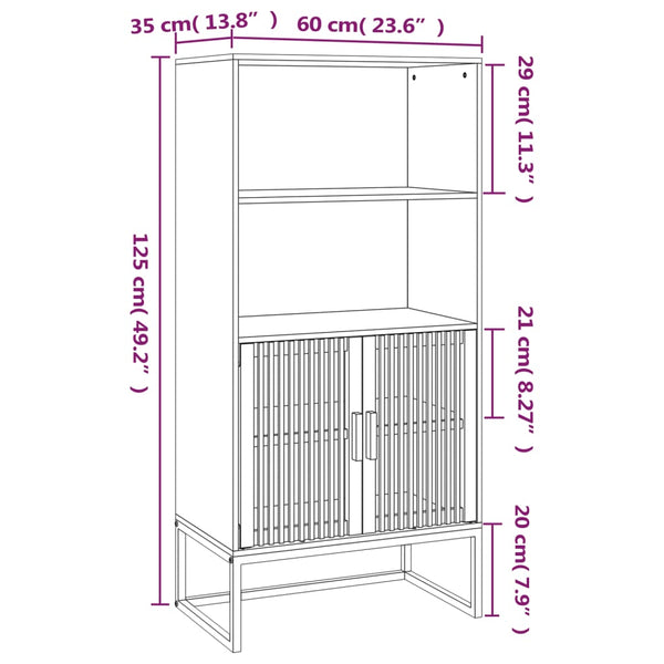Kaappi 60x35x125 cm tekninen puu