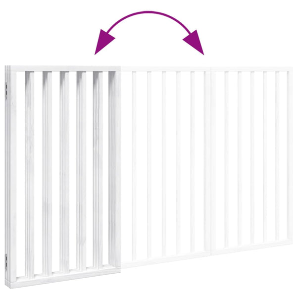 Koiraportti kokoontaittuva 3 paneelia valk. 150 cm poppelipuu