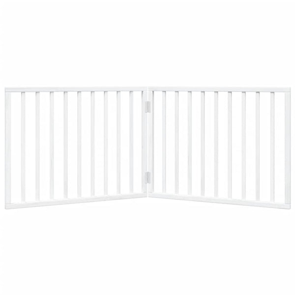 Koiraportti kokoontaittuva 2 paneelia valk. 160 cm poppelipuu