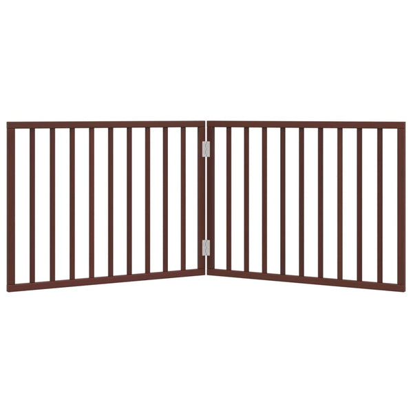 Koiraportti kokoontaittuva 2 paneelia ruskea 160 cm poppelipuu