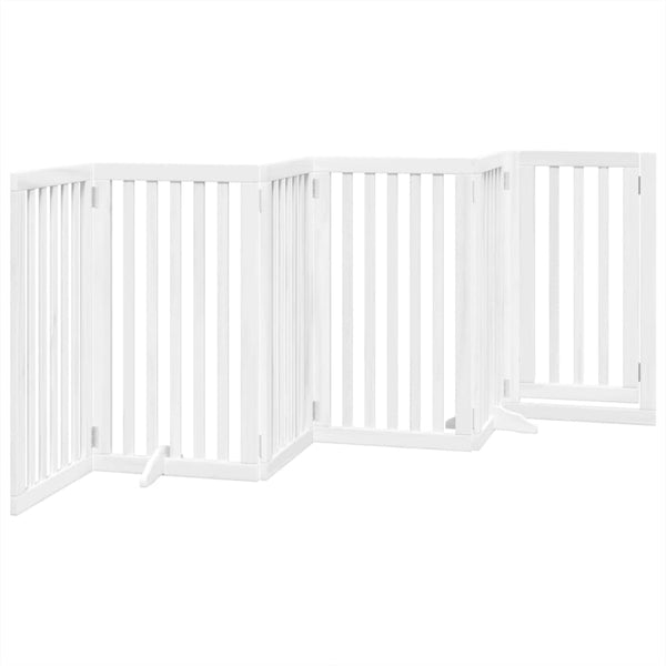 Koiraportti kokoontaittuva 6 paneelia valk. 300 cm poppelipuu