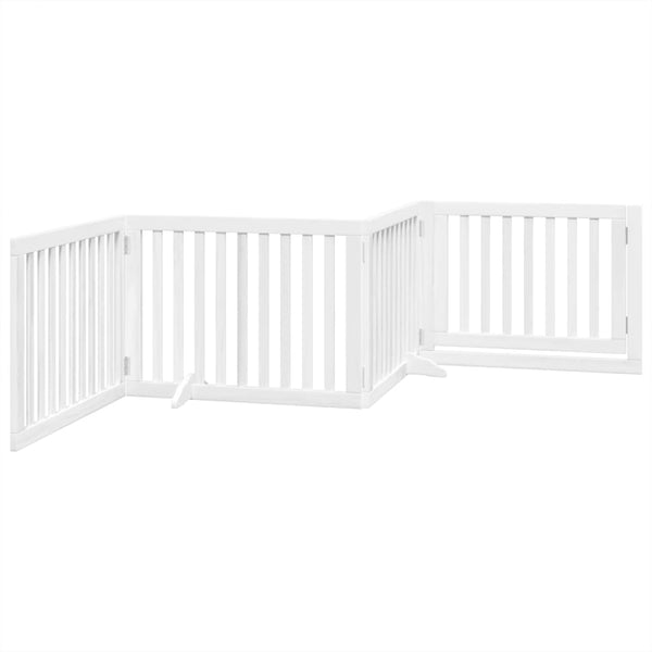 Koiraportti kokoontaittuva 4 paneelia valk. 320 cm poppelipuu