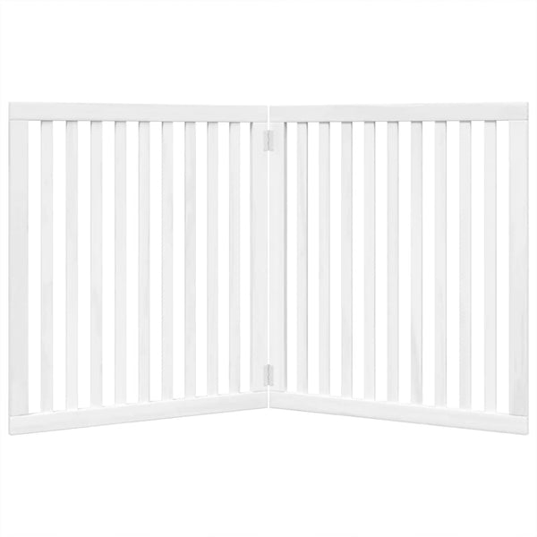 Koiraportti kokoontaittuva 2 paneelia valk. 160 cm poppelipuu