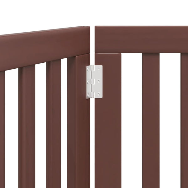 Koiraportti kokoontaittuva 3 paneelia ruskea 150 cm poppelipuu