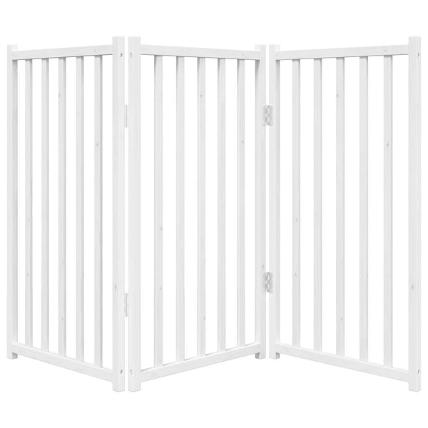 Valkoinen koiraportti taitettava 3 paneelia Cremenasiu 150cm (kuusi)