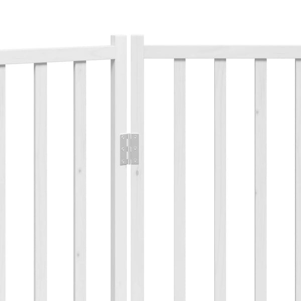 Valkoinen koiraportti taitettava 3 paneelia Cremenasiu 150cm (kuusi)