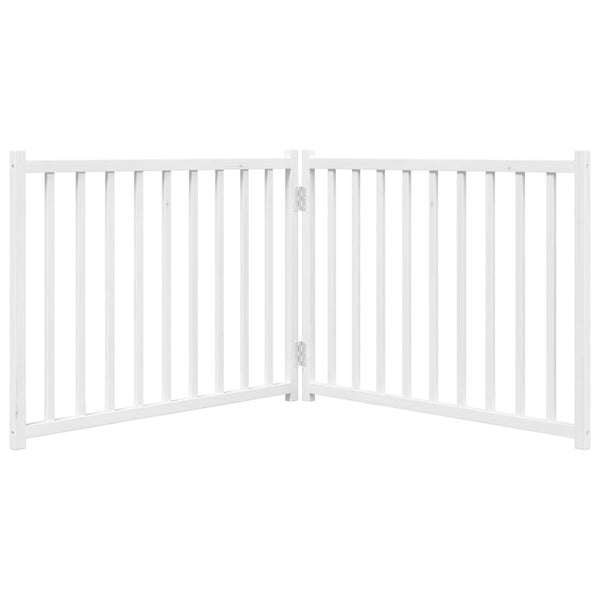 Valkoinen koiraportti taitettava Cremenasiu 160cm (2 paneelia, kuusi)