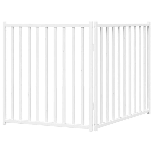 Valkoinen koiraportti taitettava Cremenasiu 160cm (2 paneelia, kuusi)