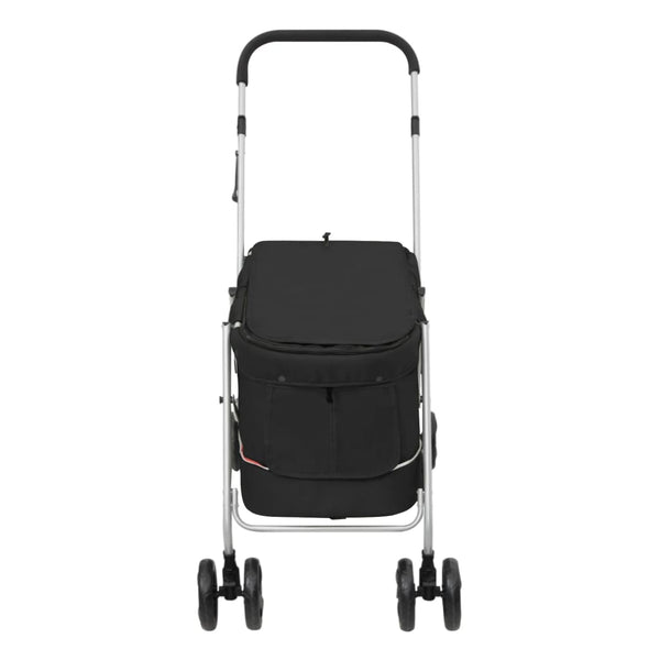 Taitettavat koiranrattaat musta 100x49x96 cm Oxford kangas