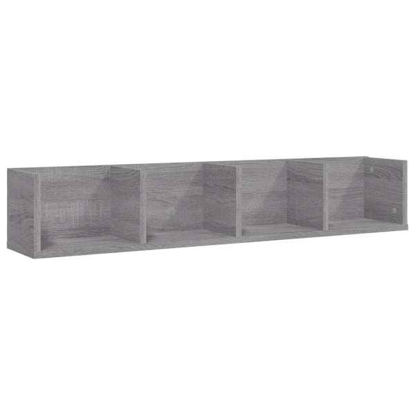 CD-hylly harmaa Sonoma 100x18x18 cm tekninen puu