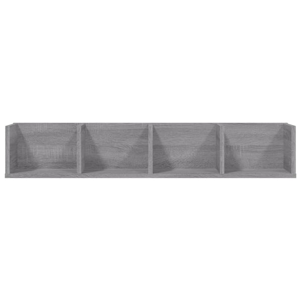 CD-hylly harmaa Sonoma 100x18x18 cm tekninen puu