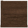 CD-hylly ruskea tammi 100x18x18 cm tekninen puu