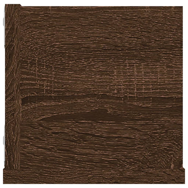 CD-hylly ruskea tammi 100x18x18 cm tekninen puu