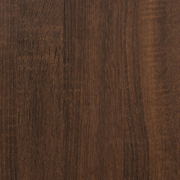 CD-hylly ruskea tammi 100x18x18 cm tekninen puu