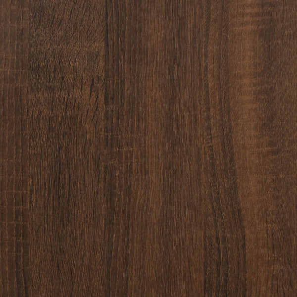 Seinähyllyt 2 kpl ruskea tammi 50x15x50 cm tekninen puu