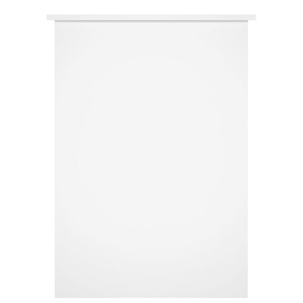 Työpöytä korkeakiilto valkoinen 100x55x75 cm tekninen puu