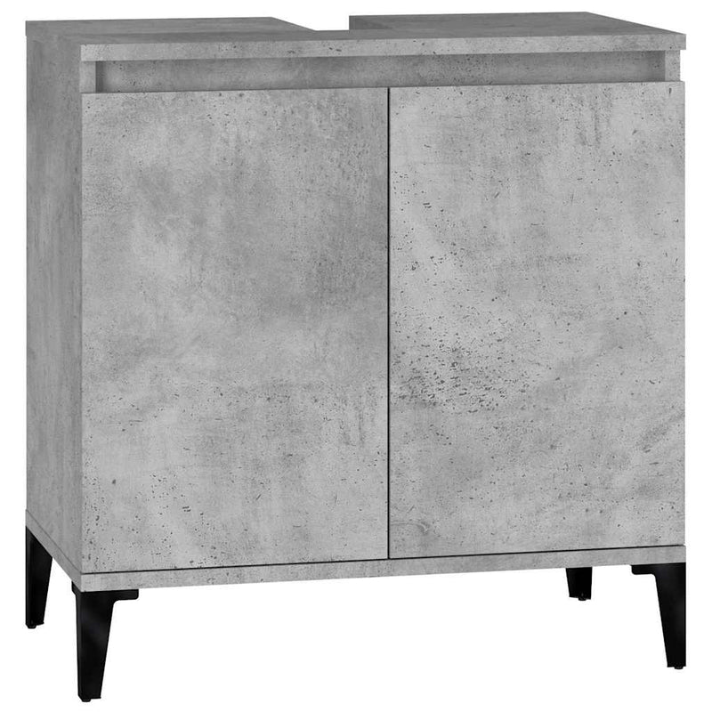 Betoninharmaa pesuallaskaappi Francoise 58x33x60cm (puinen)